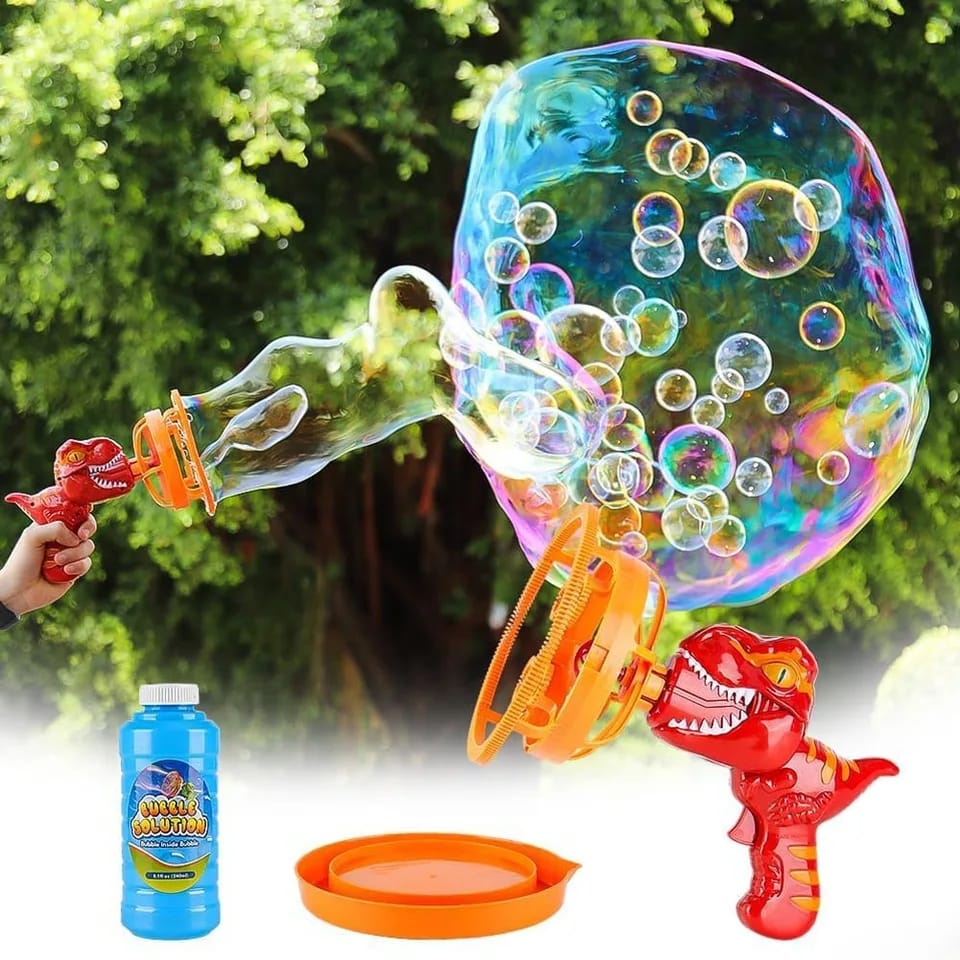 Dinosaur Bubble Blaster - Rechargable - (Usb Charger with 3 x batteries)