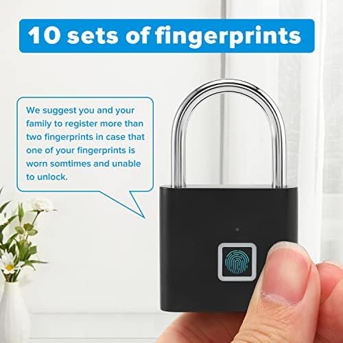 Rechargeable Keyless Fingerprint Padlock – Smart Biometric Lock