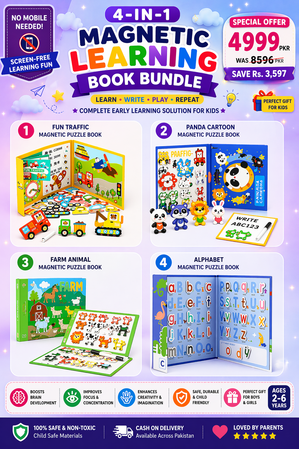 Kids Learning Power Pack ⚡ (4-in-1 Educational Bundle)