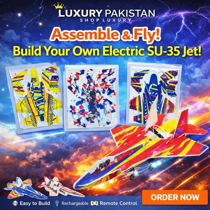 Rechargeable Foam Airplane – LED Flying Toy for Kids