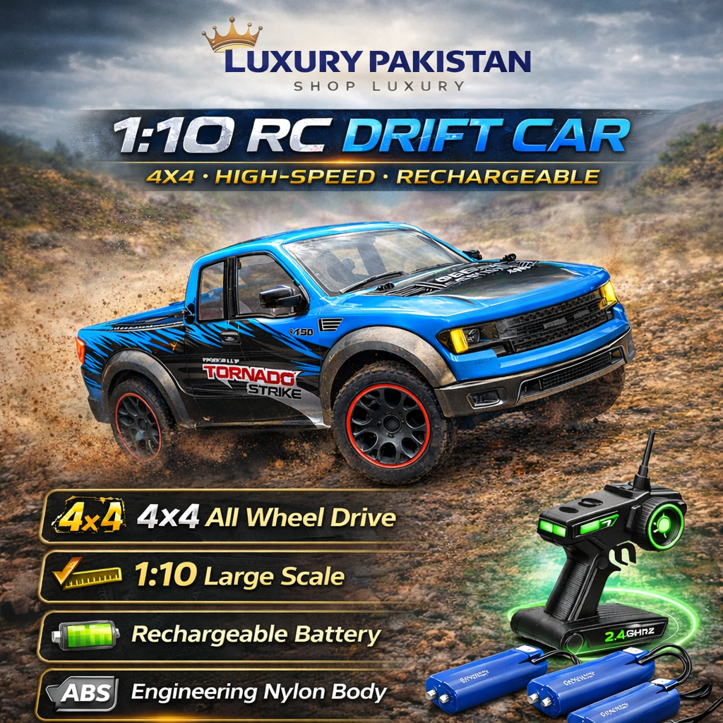 Big Size Premium High-Speed 4×2 RC Drift Car – 1:10 Scale, Rechargeable