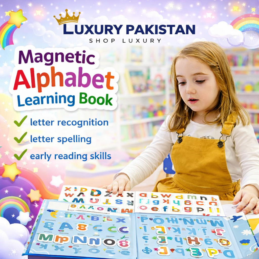 Kids Magnetic Alphabet Learning Book – Preschool Educational Toy with Letters