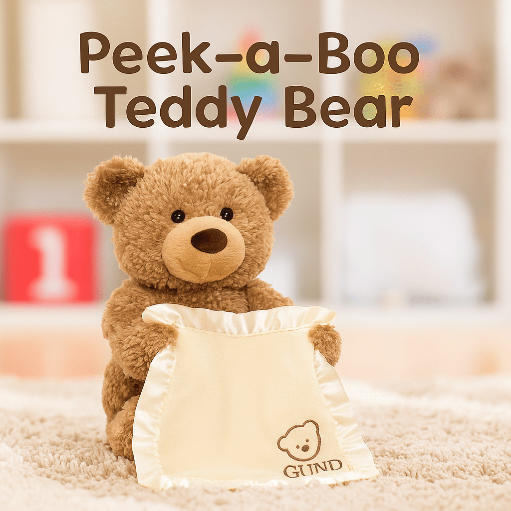 Peek-A-Boo Teddy Bear Toy with Motion & Sound for Kids | Interactive Singing Plush Toy