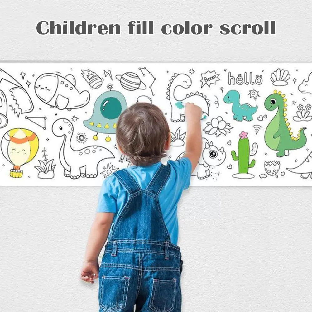 Imported Children's Coloring Drawing Roll Sticker
