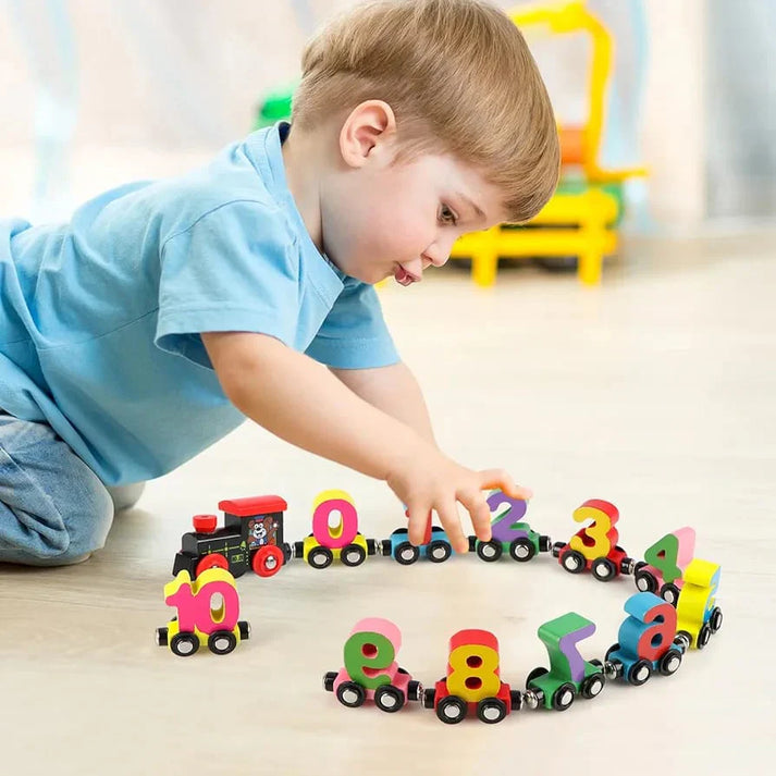Wooden Colorful Magnetic Number Train Toy for Kids – Educational & Fun Learning Toy