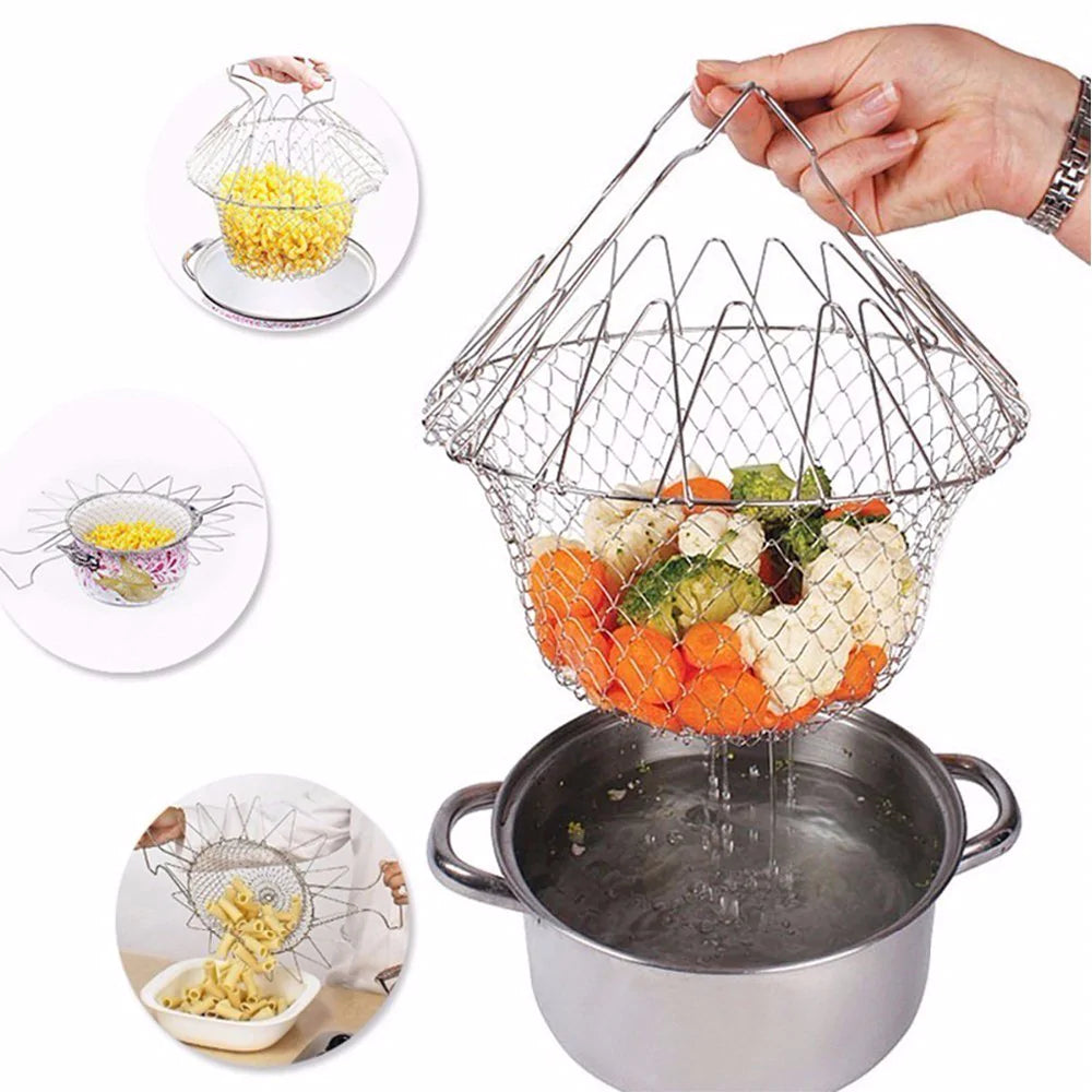 Multi-functional Stainless Steel Cooking Basket – Luxury Pakistan