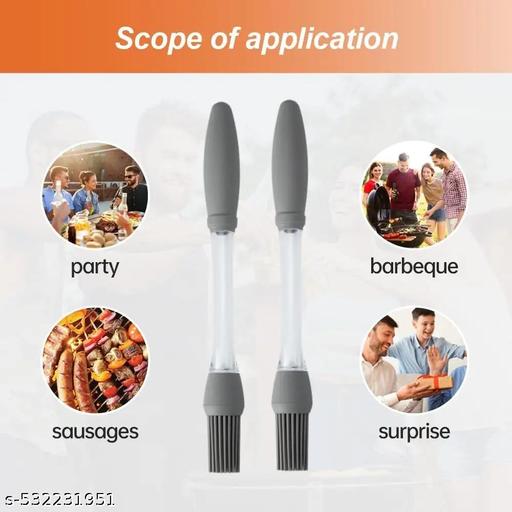 2 in 1 Silicone Oil  Brush with Oil Container Tube Dispenser